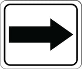 Right arrow Black metal outdoor sign