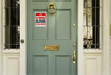 NO TRESPASSING NO VACCINE SOLICITATION DOOR MAGNET 8X10