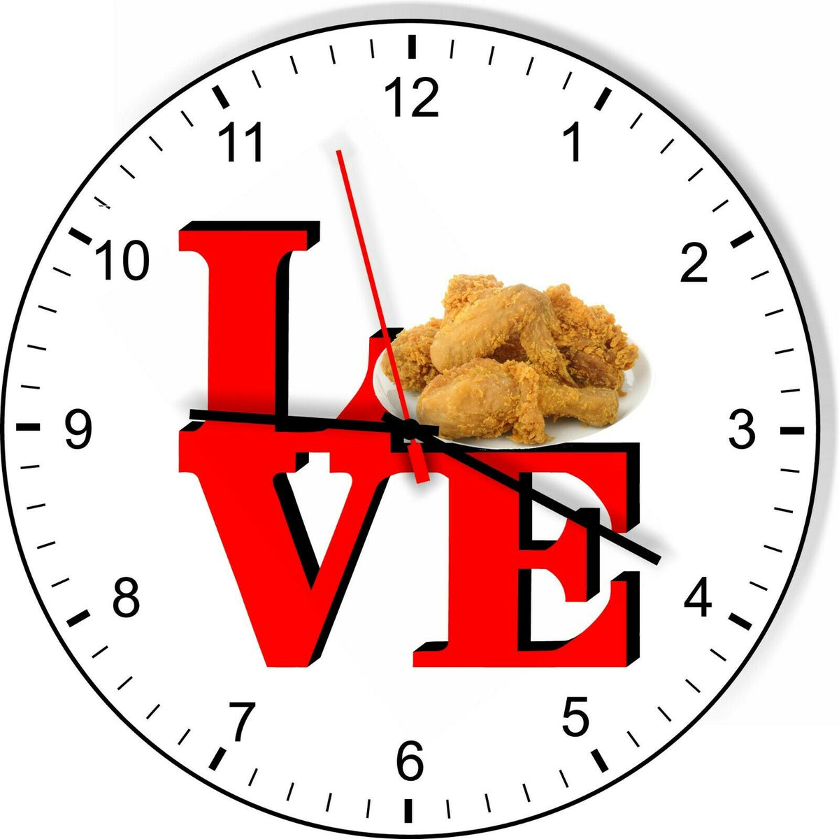 I Love Fried Chicken Love Park Funny Kitchen Living room Wall Clock