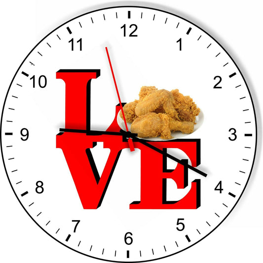 I Love Fried Chicken Love Park Funny Kitchen Living room Wall Clock