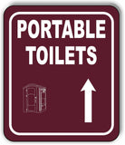 PORTABLE TOILETS DIRECTIONAL ARROW TRAIL 8 Variations Aluminum composite sign