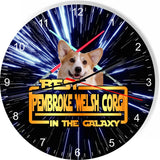 Best Corgi Dog Galaxy Wars Space Star Kitchen Livingroom Clock
