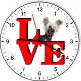 Chinese Crested Cute Puppy Dog kitchen living room Wall Clock