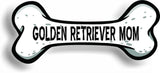 Dog Mom Golden Retriever Bone Car Magnet Bumper Sticker 3"x7"
