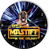 Best Mastiff Dog Galaxy Wars Space Star Kitchen Livingroom Wall Clock
