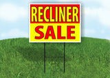 RECLINER SALE MODEL SALE RED YELLOW Plastic Yard Sign ROAD SIGN with Stand