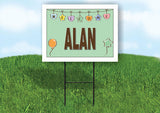 ALAN WELCOME BABY GREEN  18 in x 24 in Yard Sign Road Sign with Stand
