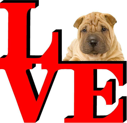 Chinese Shar-pei Dog Love Park Dog Fridge Refrigerator Car Magnet
