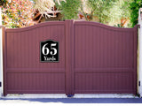 65 Yards Distance Marker Running Race 5k Marathon BLACK Aluminum Composite Sign
