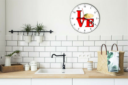 I Love Mashed Potatoes Love Park Funny Kitchen Living room Wall Clock