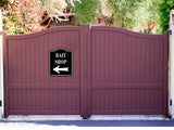 Bait Shop Left Arrow BLACK  Aluminum Composite Sign