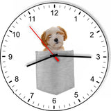 Tibetan Terrier In Your Pocket Dog kitchen living room Wall Clock