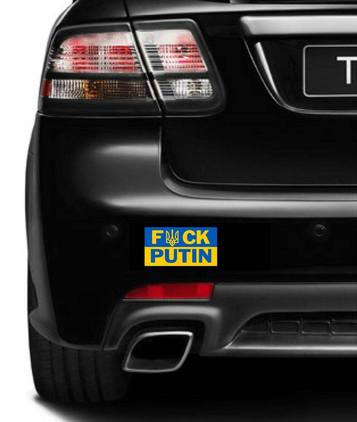 F*CK PUTIN SUPORT UKRAINE Flag Car MAGNET Magnetic Bumper Sticker 4.25" X8"