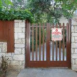 ATTENTION DO NOT KNOCK TO TALK ABOUT THE VACCINE Aluminum composite sign