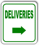 DELIVERIES DIRECTIONAL BLACK Arrow Variations Metal Aluminum composite sign