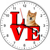 Shiba Inu Cute Puppy Dog kitchen living room Wall Clock