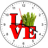 I Love Asparagus Love Park Funny Kitchen Living room Wall Clock