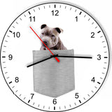 Staffordshire In Your Pocket Cute Puppy Dog kitchen living room Wall Clock
