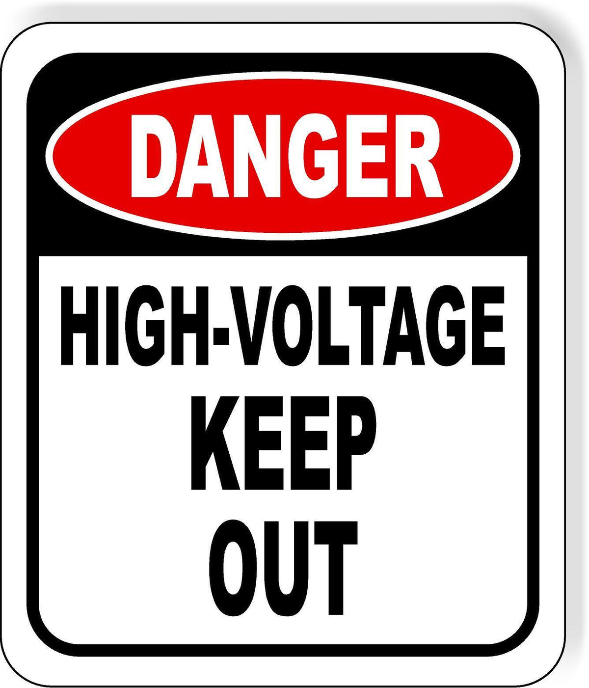 Danger high-voltage keep out metal outdoor sign long-lasting