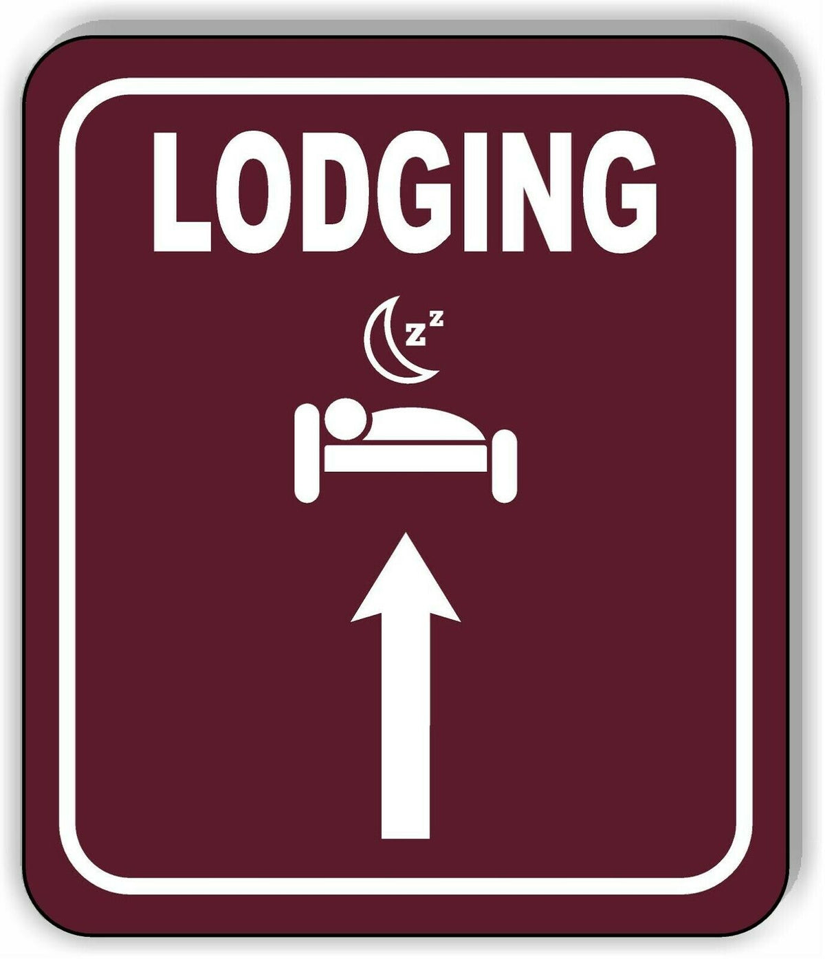 LODGING DIRECTIONAL ARROW TRAIL 8 Variations Metal Aluminum composite sign