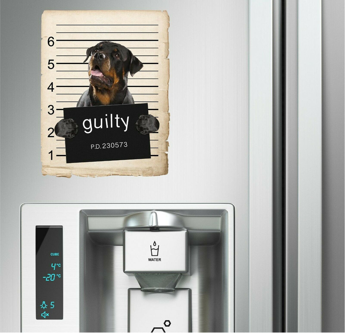 Rottweiler Mugshot Bad Dog Fridge refrigerator Car Magnet