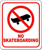 NO Skateboarding metal outdoor sign long-lasting