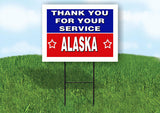 ALASKA THANK YOU SERVICE 18 in x 24 in Yard Sign Road Sign with Stand