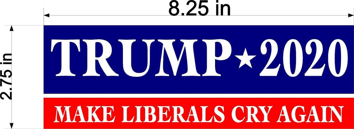 SET OF 4 TRUMP 2020 MAKE LIBERALS CRY AGAIN MAGNET Magnetic Bumper Sticker