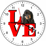 Black and Tan Coonhound Park Cute Puppy Dog kitchen living room Wall Clock