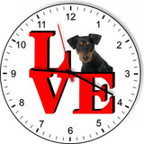 German Pinscher Cute Puppy Dog kitchen living room Wall Clock