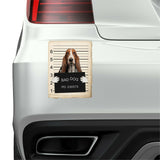 Basset Hound Mugshot Bad Dog Fridge refrigerator Car Magnet Bumper Sticker