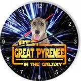 Best Great Pyrenees Dog Galaxy Wars Space Star Kitchen Livingroom Wall Clock