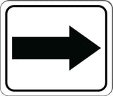 Right arrow Black metal outdoor sign