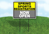 SPORTS REGISTRATION YELLOW SILVER SPRING Yard Sign with Stand LAWN SIGN