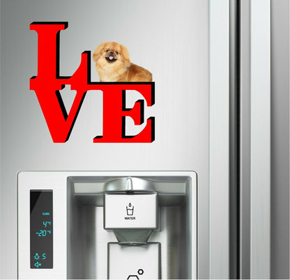 Pekingese Love Park Cute Dog Fridge Refrigerator Car Magnet