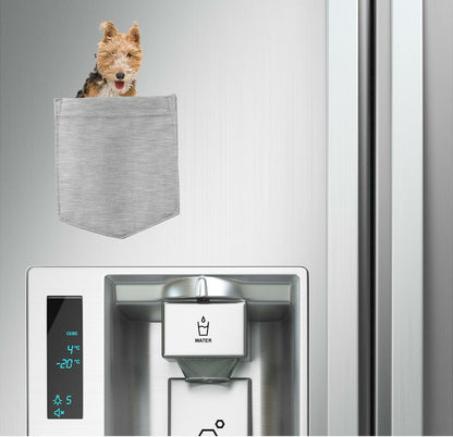 Fox Terrier Dog in pocket Fridge Car Magnet Bumper Sticker App size 4"x7"