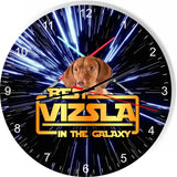 Best Viszla Dog Galaxy Wars Space Star Kitchen Livingroom Clock