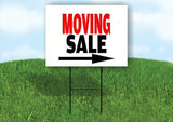 MOVING  SALE RIGHT ARROW Yard Sign Road with Stand LAWN SIGN Single sided