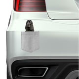 English Cocker Spaniel in pocket Fridge Car Magnet Bumper Sticker App size 4"x7"