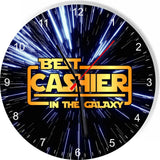 Best Cashier in the Star Galaxy Wars Space Kitchen Living room Wall Clock