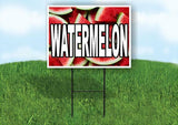 WATERMELON WITH WHITE LETTERS WATERMELON Plastic Yard Sign ROAD SIGN with Stand