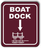 BOAT DOCK DIRECTIONAL DOWNWARD ARROW CAMPING Metal Aluminum composite sign