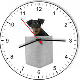 German Pinscher In Your Pocket Puppy Dog kitchen living room Wall Clock