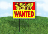 CUSTOMER SERVICE REPRESENTATIVE WANTED RED Yard Sign Road with Stand LAWN SIGN