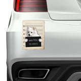 American Eskimo Mugshot Bad Dog Fridge refrigerator Car Magnet Bumper Sticker
