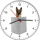 Belgian Malinoi In Your Pocket Puppy Dog kitchen living room Wall Clock