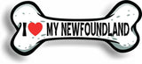 I Love My Newfoundland Car Magnet Bumper Sticker 3"x7"