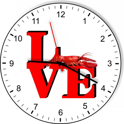 I Love Lobster Love Park Funny Kitchen Living room Wall Clock