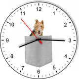 Fox Terrier In Your Pocket Puppy Dog kitchen living room Wall Clock