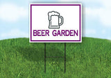 BEER GARDEN PURPLE Yard Sign Road with Stand LAWN SIGN